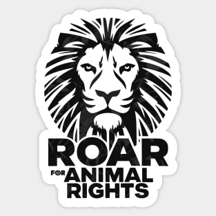 Animal Advocacy Lion Roar Wildlife Protection Sticker